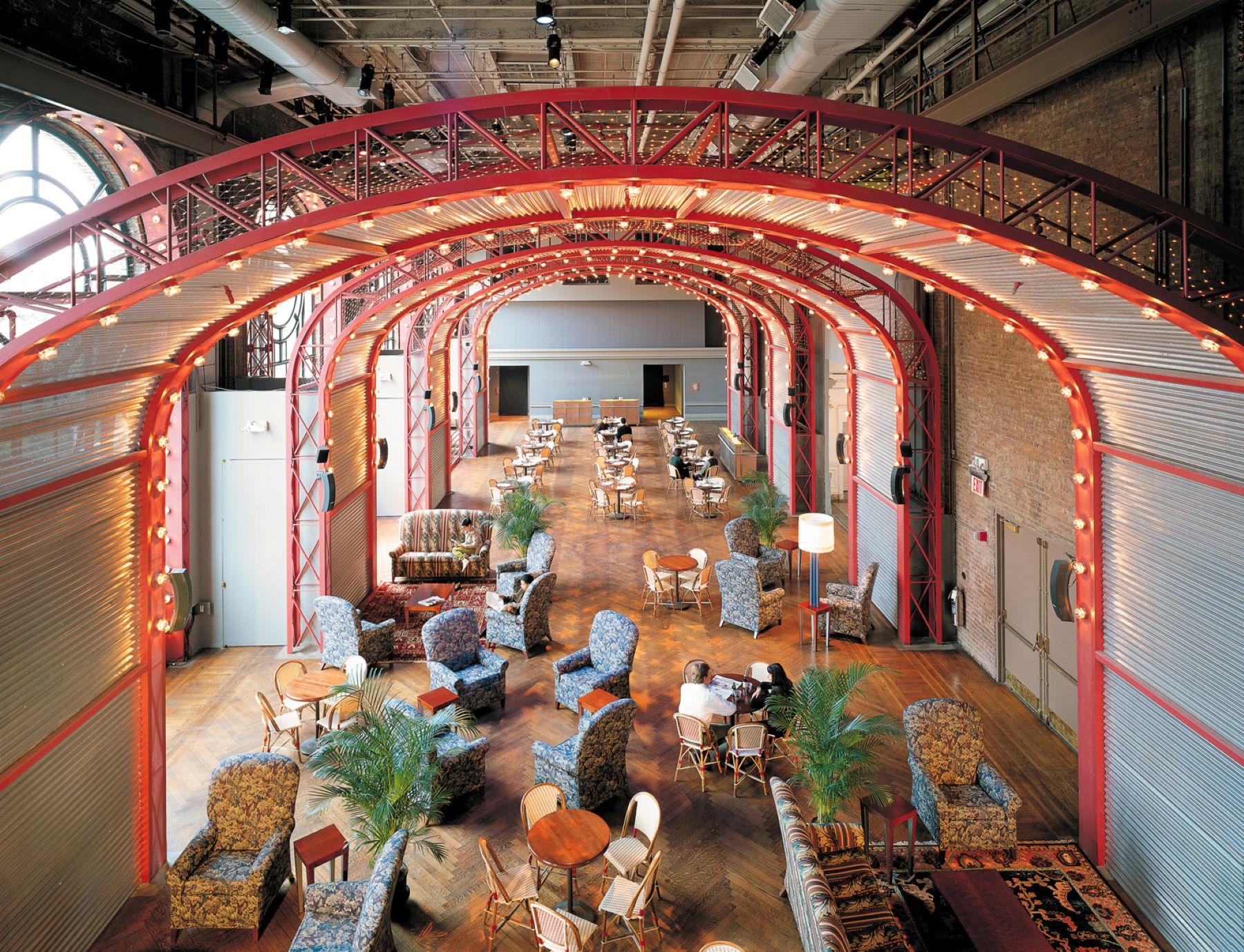 BAMcafé seen from above, restored to public use