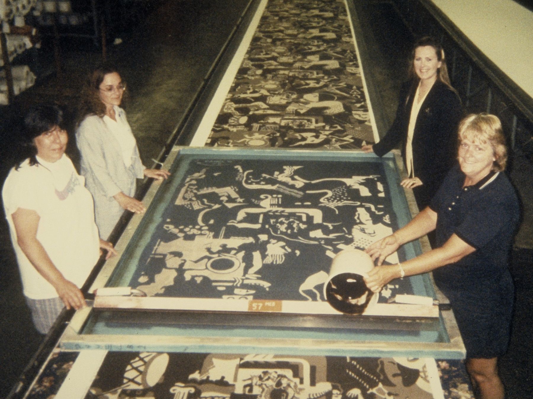 Ruth Reeves wall fabric — full pattern restored 1999